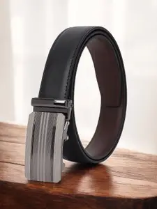 The Roadster Lifestyle Co. Men Textured Auto Lock Buckle Formal Belt