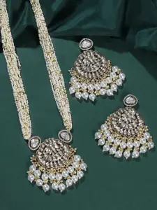 Voylla Kundan Elegance Rajwada Haar Necklace Set