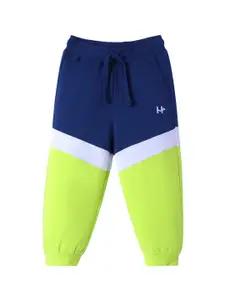 Honeyhap Boys Colourblocked Pure Cotton Joggers