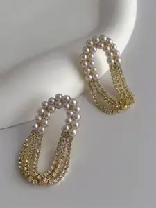 VAGHBHATT Oval Drop Earrings