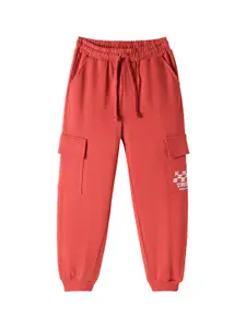 Honeyhap Boys Pure Cotton Mid-Rise Joggers