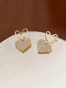 VAGHBHATT Heart Shaped Drop Earrings