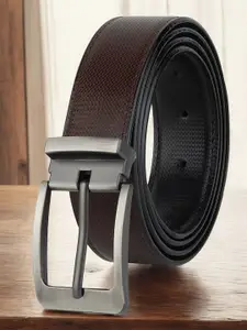 The Roadster Lifestyle Co Men Textured Pin Buckle Formal Belt