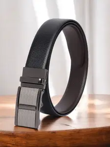 The Roadster Lifestyle Co. Men Textured Auto Lock Buckle Formal Belt