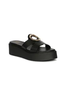Viviblu Women Leather Flatform Sandals