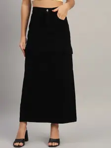 The Roadster Lifestyle Co Denim Cargo A-Line Maxi Skirt