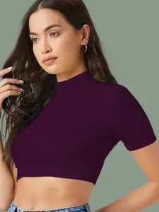 Dream Beauty Fashion Women Solid Round Neck Short Sleeve Top