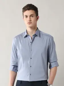 Arrow New York Men Slim Fit Pinstripes Opaque Striped Formal Shirt