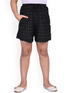 BAESD Girls Floral Printed High-Rise Shorts