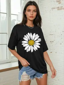 AAHWAN Women Printed T-shirt