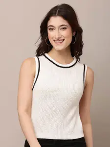 NoBarr Women Speckled Ribbed Sweater Vest