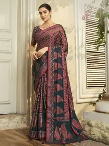 elora Woven Design Zari Banarasi Saree With Blouse Piece