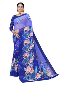 Pemal Designer Floral Pure Georgette Saree