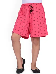 BAESD Girls Printed High-Rise Shorts