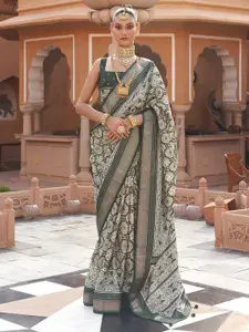 Anouk Ethnic Motifs Woven Design Zari Pochampally Saree