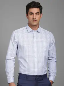 Louis Philippe Men Slim Fit Opaque Checked Formal Shirt