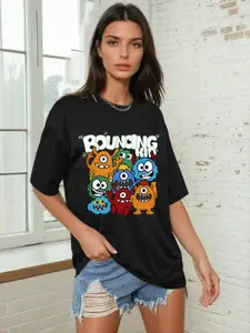 AAHWAN Women Printed T-shirt