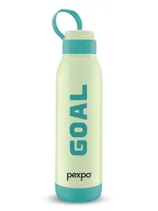 Pexpo Macho Green Brand Logo Printed Stainless Steel Single Wall Vacuum Water Bottle-900ml