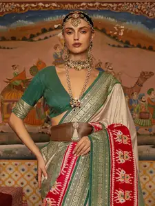 Anouk Ethnic Motifs Woven Design Patola Saree