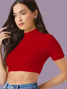 Dream Beauty Fashion Women High Neck Crop Top