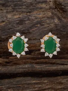 Kushal's Fashion Jewellery Embellished Bridal Gold-Plated Floral Studs