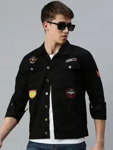 Kaali Peeli Outdoor Bomber Jacket With Patches