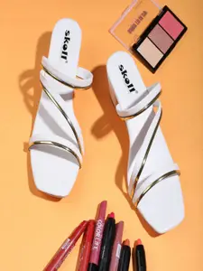 SKOLL Striped Block Sandals