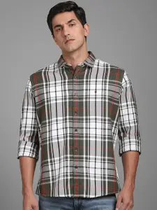 Louis Philippe Jeans Men Slim Fit Tartan Checks Opaque Checked Casual Shirt