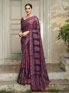 elora Woven Design Zari Poly Georgette Designer Banarasi Saree