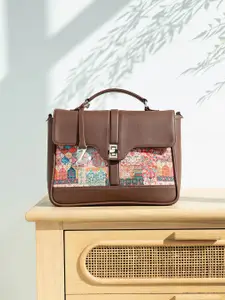 ZOUK Printed Structured Satchel
