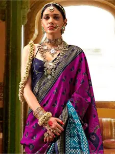 Anouk Ethnic Motifs Printed Ikat Saree