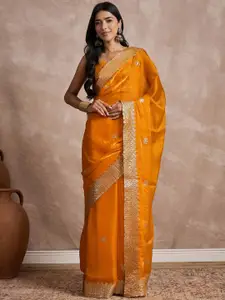 Saree mall Embellished Gotta Patti Pure Chiffon Sarees