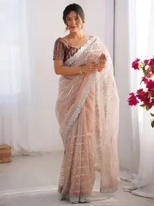 Saree mall Embellished Sequinned Net Sarees