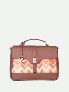 ZOUK Geometric Printed Structured Satchel