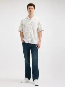 Pepe Jeans Floral Printed Spread Collar Cotton Casual Shirt