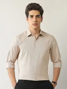 Arrow Geometric Printed Spread Collar Classic Pure Cotton Formal Shirt