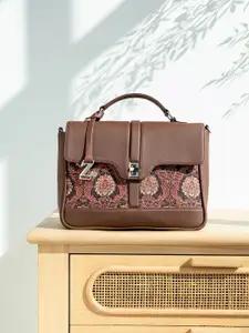 ZOUK Jodhpur Damask Nessa Ethnic Motifs Printed Structured Satchel