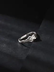 GIVA 925 Silver Rhodium-Plated Om Shiva Ring for Him, Adjustable, Fixed Size, Indian - 17