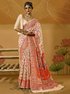 Anouk Floral Silk Cotton Saree