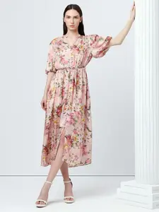 Vero Moda Floral Print Puff Sleeve Fit & Flare Maxi Dress