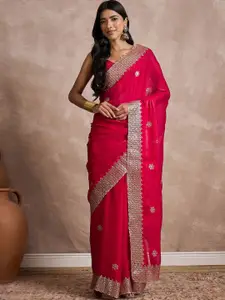 Saree mall Embellished Gotta Patti Pure Chiffon Sarees