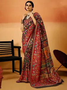 Anouk Floral Silk Cotton Saree