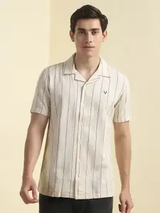 Allen Solly Striped Spread Collar Cotton Casual Shirt
