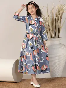BAESD Print Fit & Flare Midi Dress