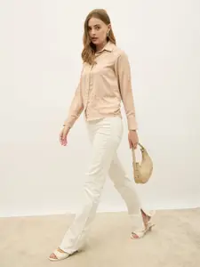 Styli Women Allover Embroidery Party Shirt