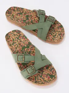 Forever Glam by Pantaloons Women Printed Open-Toe Flats