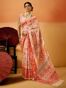 Anouk Floral Silk Cotton Saree