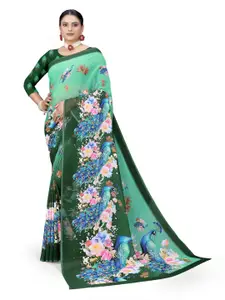 Pemal Designer Floral Pure Georgette Saree