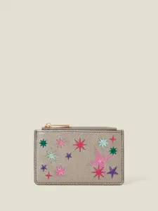 Accessorize Women Embroidered Star Card Holder