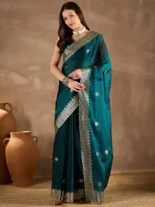 Saree mall Embellished Gotta Patti Pure Chiffon Sarees